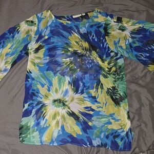Vibrant Floral Long Sleeve Top
